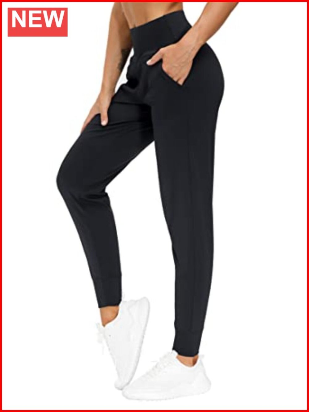 Women's Workout Joggers Lightweight Tapered Lounge Leggings High Rise
